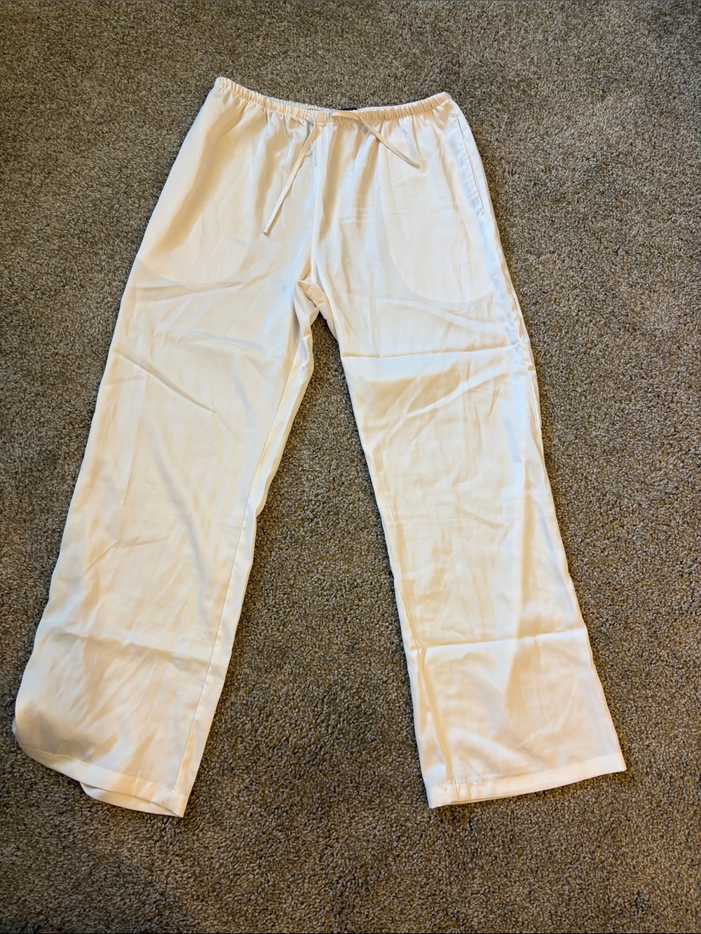 Brandy Melville ivory satin pants